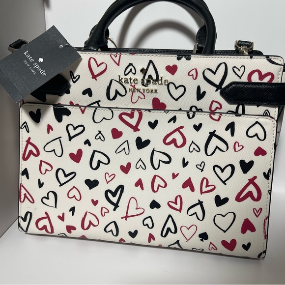 SOLDDD
Kate Spade Scribble Hearts Purse medium satchel - Picture 6 of 13